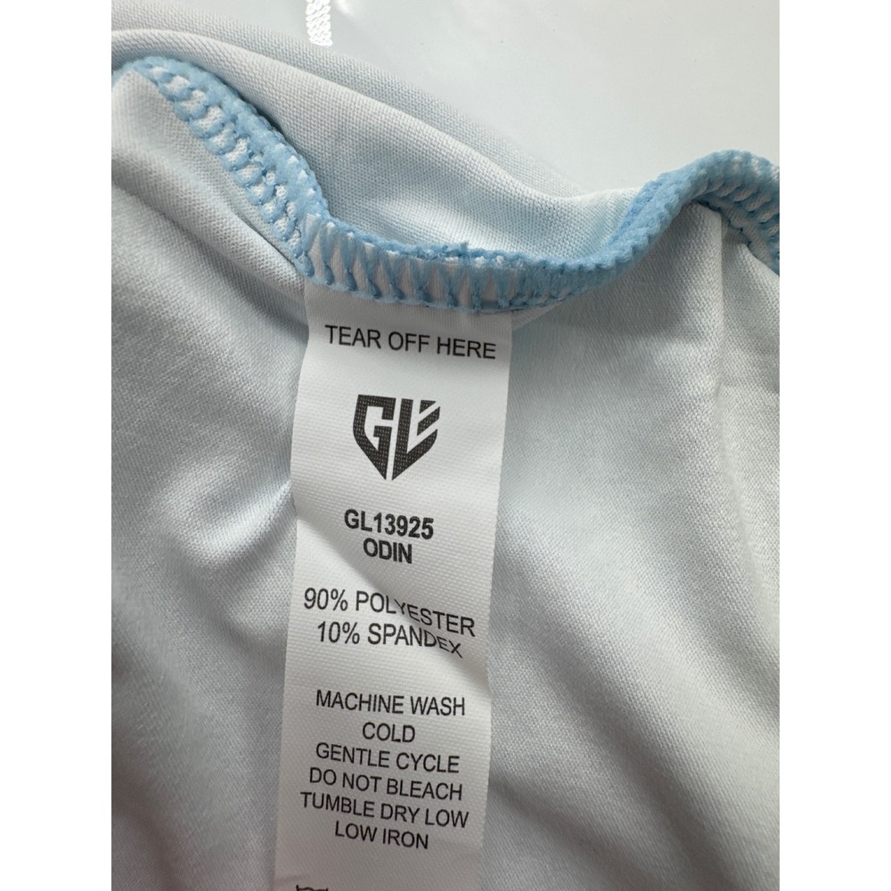Graham Luxe Odin Mens Blue Champagne Bucket Print Golf Polo Shirt Size M NEW - Picture 3 of 7